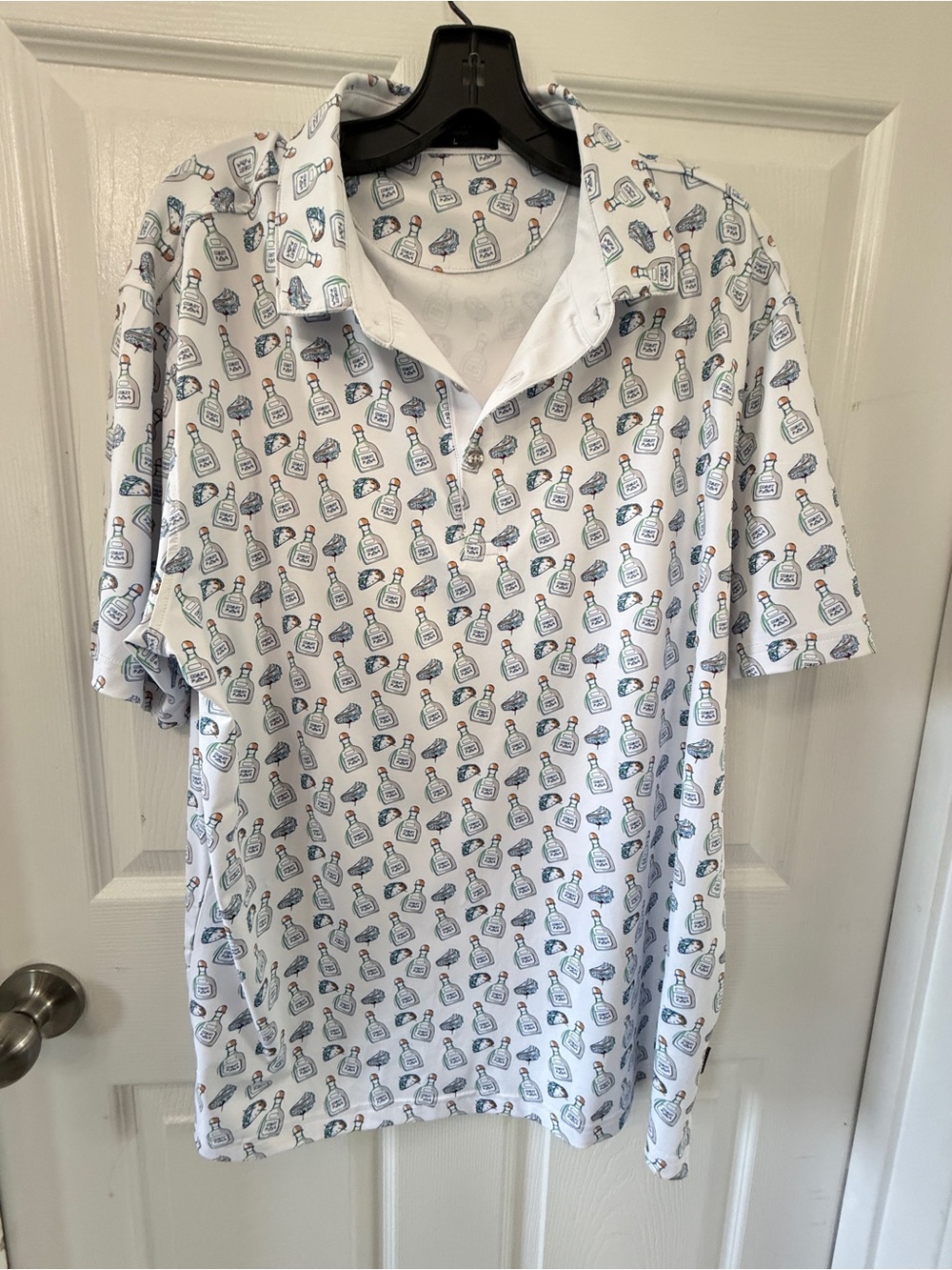 Coast Men's White Printed collar Shirt - Casual Short Sleeve